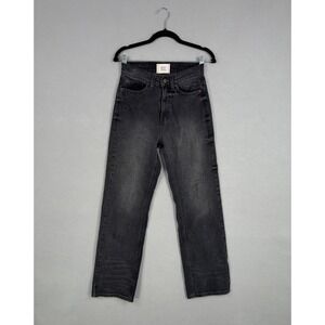 BDG Jeans Womens 25 Black Cowboy Jean High Rise Straight Leg 100% Cotton